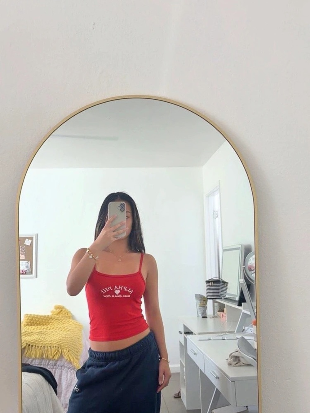 Alpha Phi Red Tank Top Like New